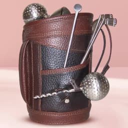 Beautiful Stainless Steel Golf Bar Set with Leatherette Bag 1