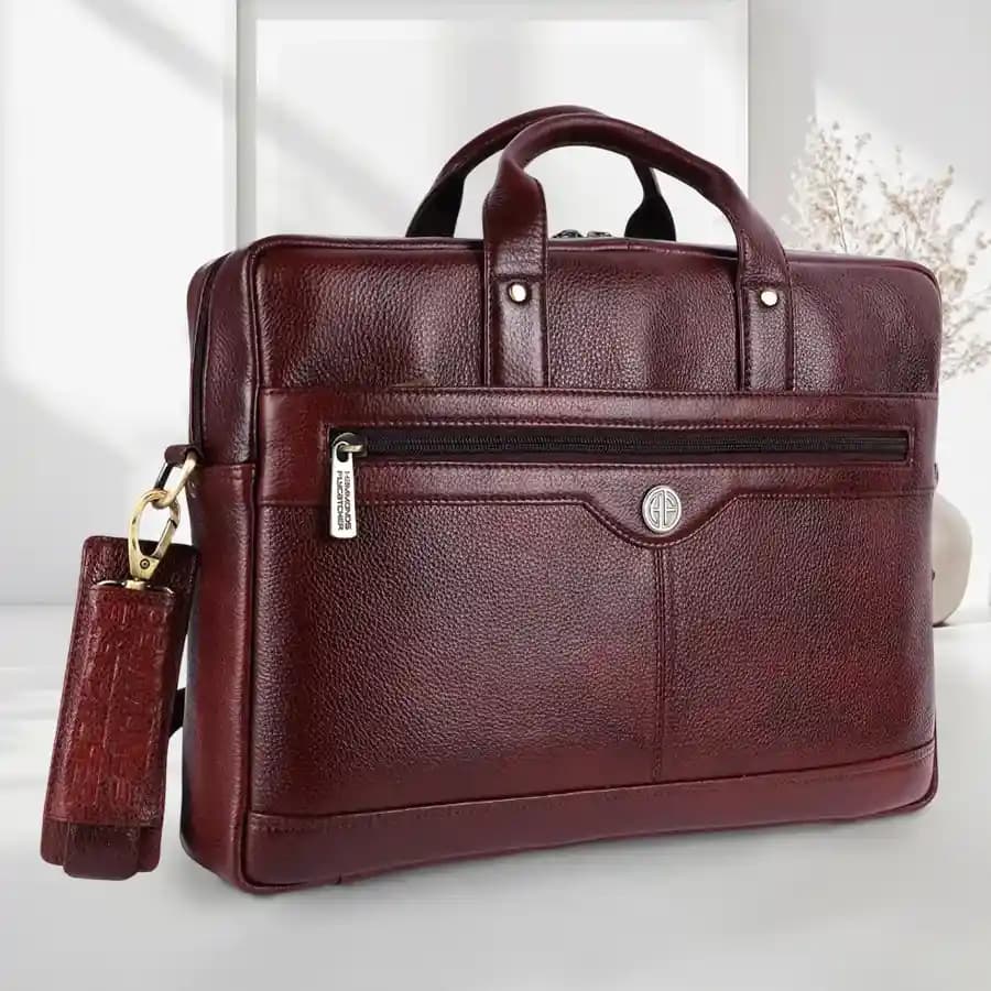 Elegant Leather Laptop Bag
