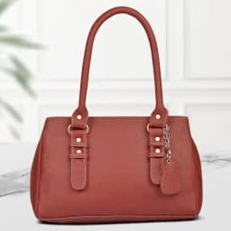 Fostelo Faux Leather Maroon Handbag For Girls 1