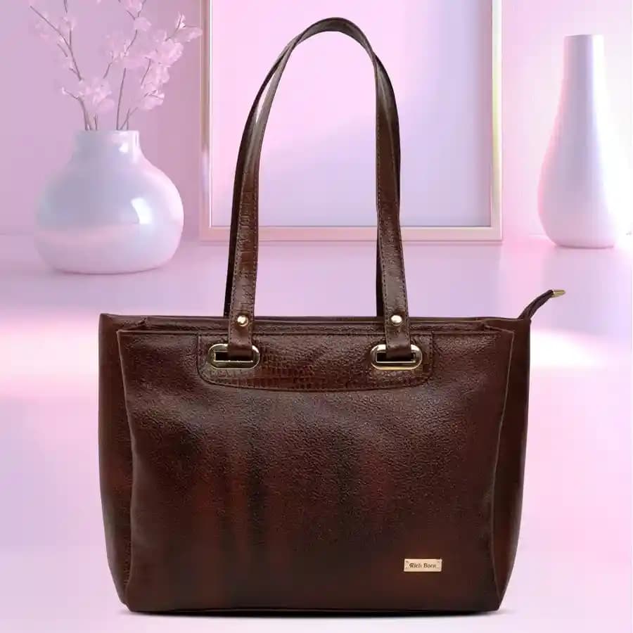 Ladies Multipurpose Shoulder Bag in Chocolate Brown