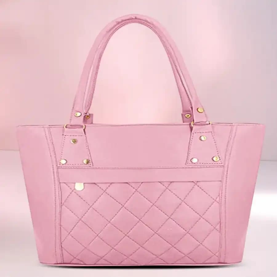 Classic Pink 3 Strip Design Ladies Shoulder Bag
