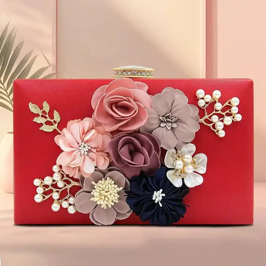 Elegant Floral Party Clutch