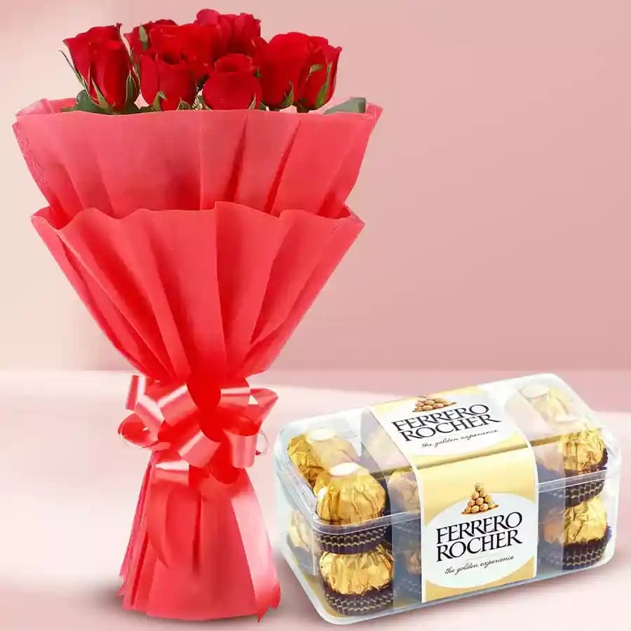 Romantic Elegance: Roses & Chocolate Delight