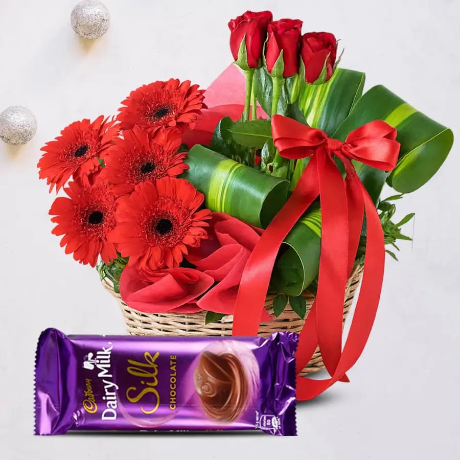 Chocolate Day Special Floral Gift Combo