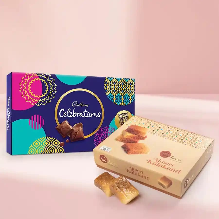 Ajmeeri Kalakand from Dadus with Cadbury Celebration