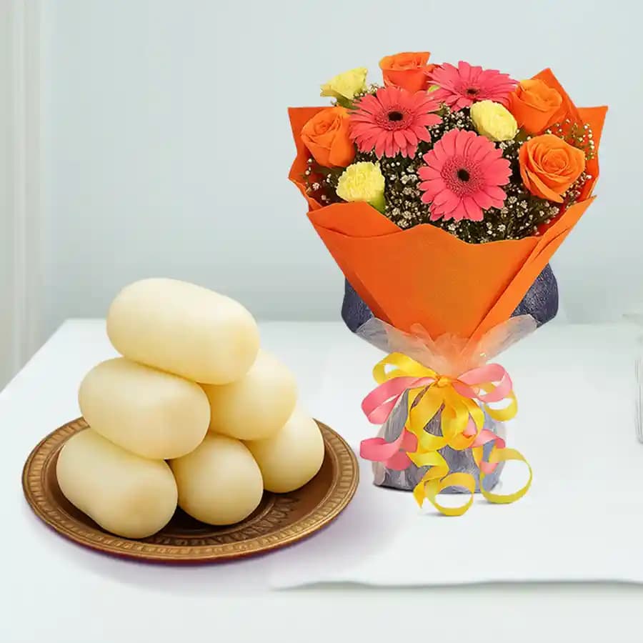 Palakova from Almond House with Seasonal Flower Bouquet