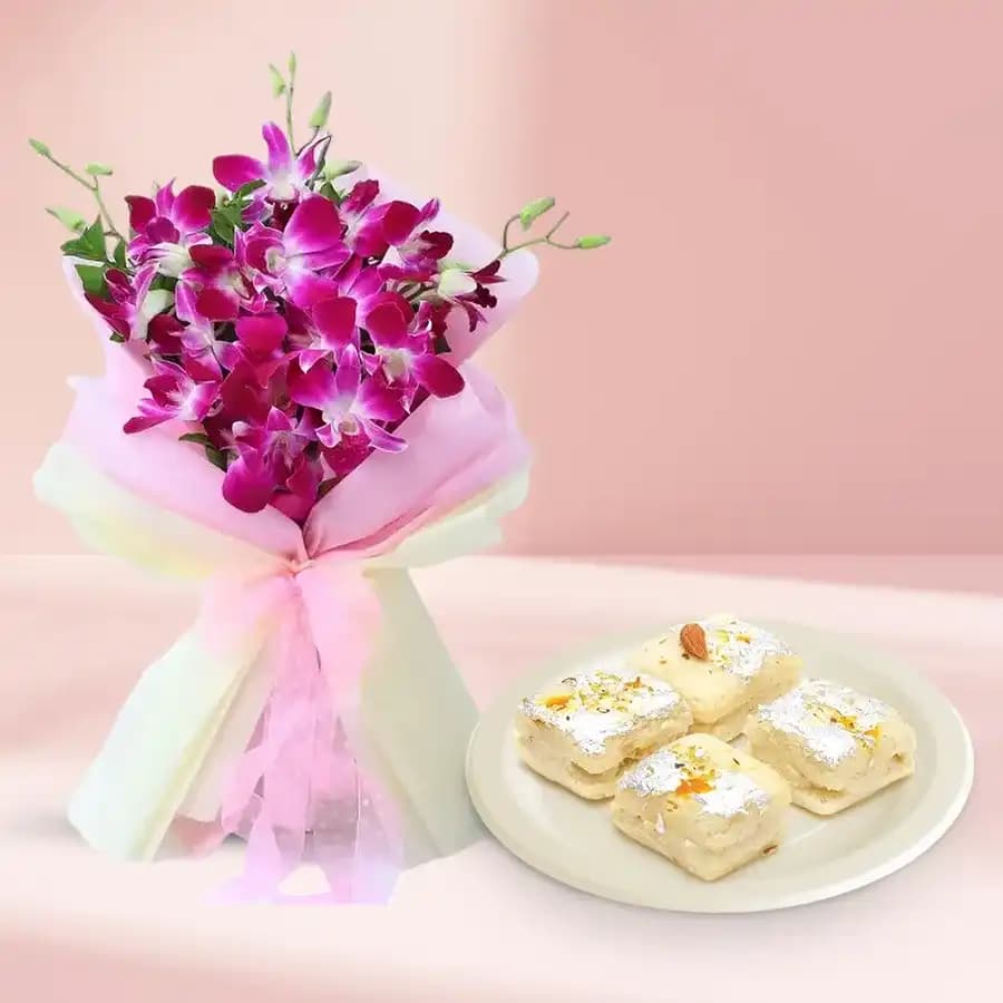 Sweets and Blooms: Malai Sandwich & Orchid Collection