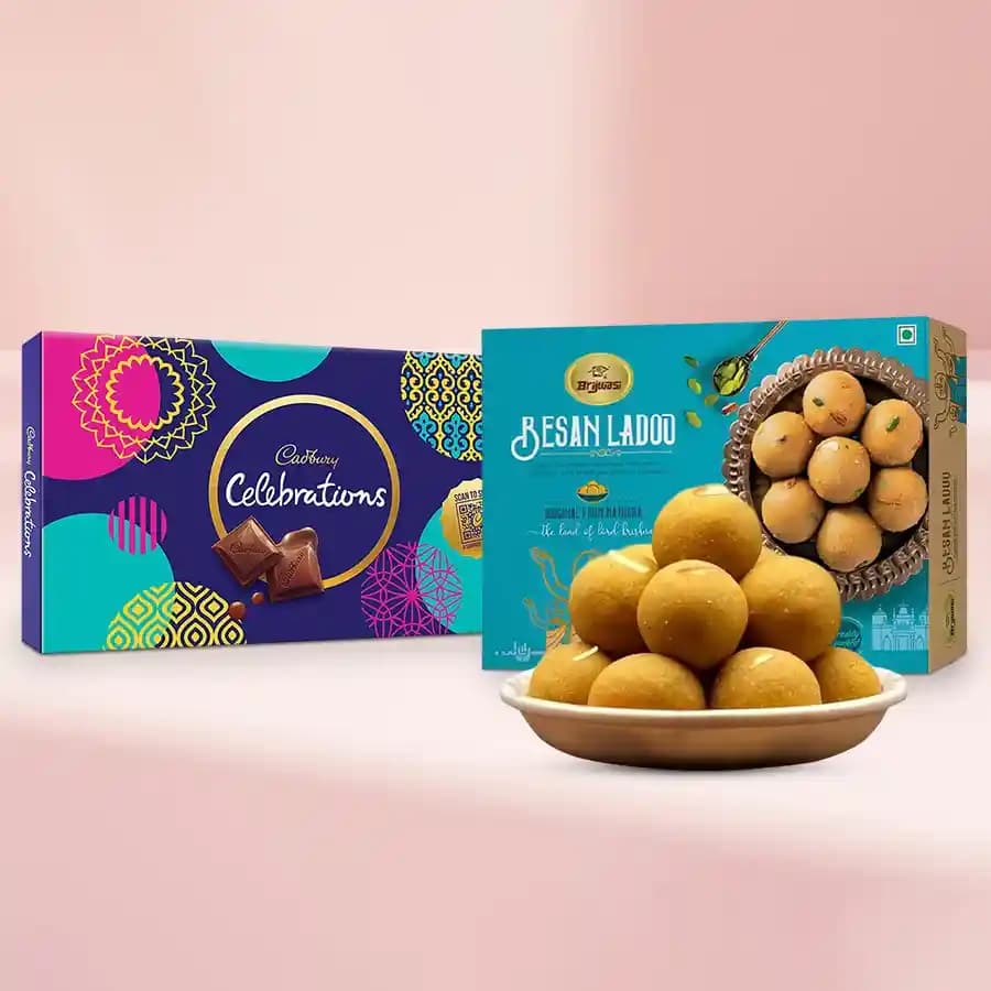 Festive Delight: Besan Laddu & Cadbury Treat