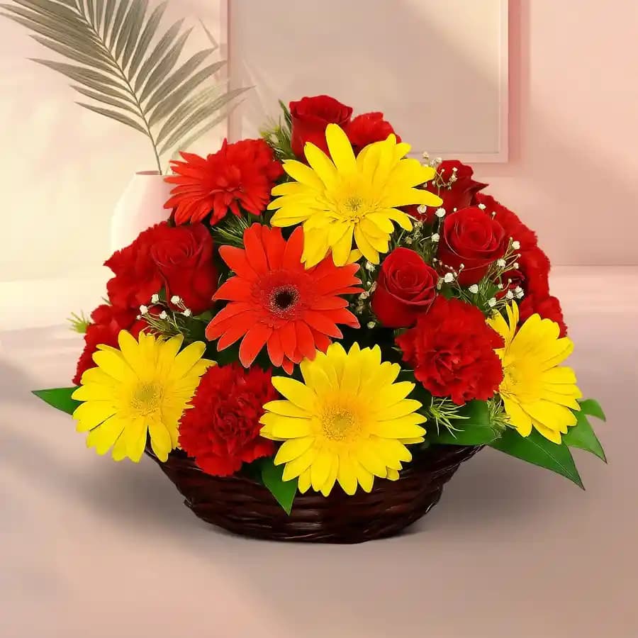 Bright & Joyful Summer Floral Basket