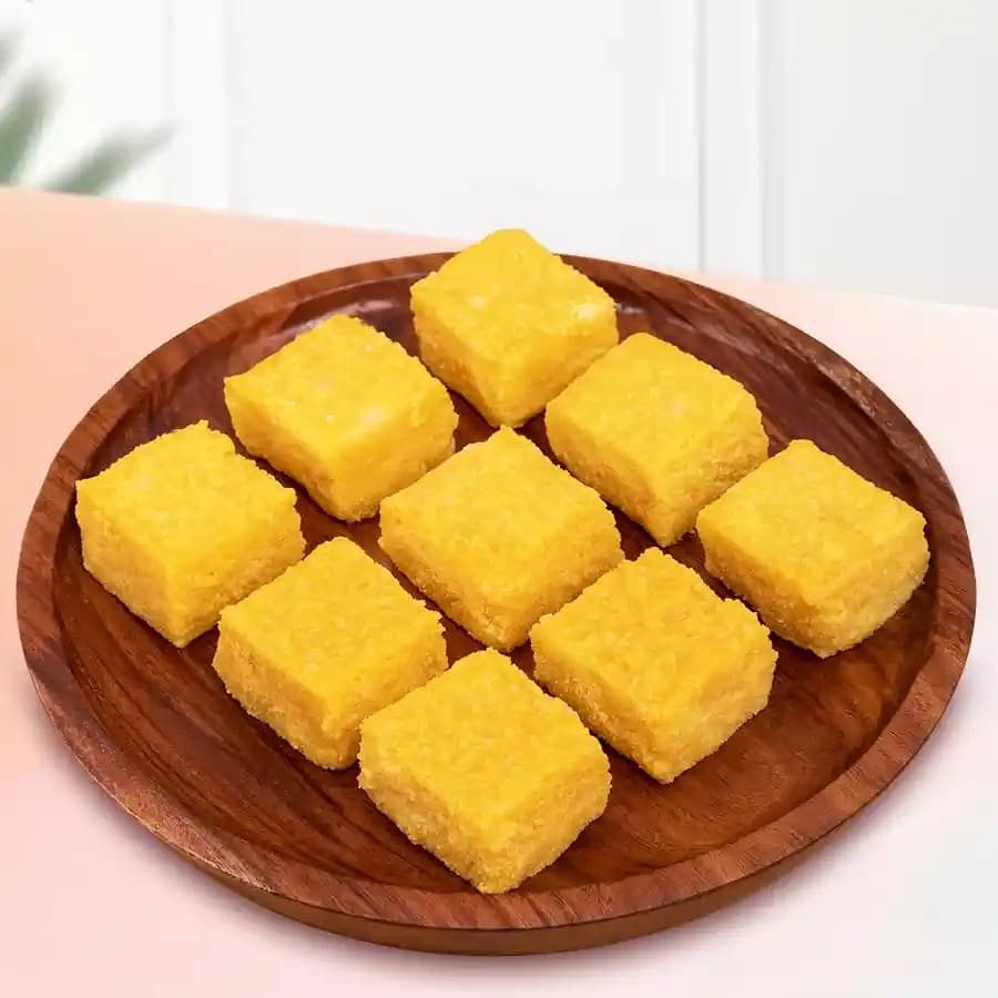 Mango Malai Barfi from Karachi Sweet Mart