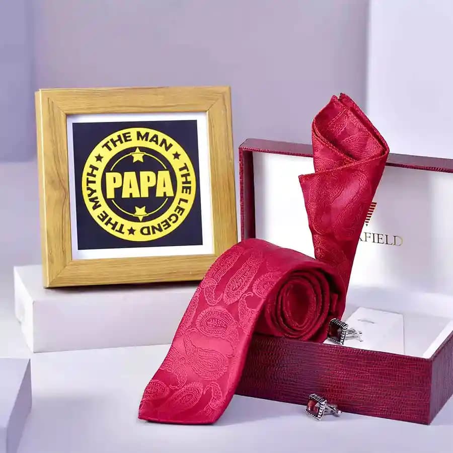 Elegant Garnet Gift Set for Father's Day