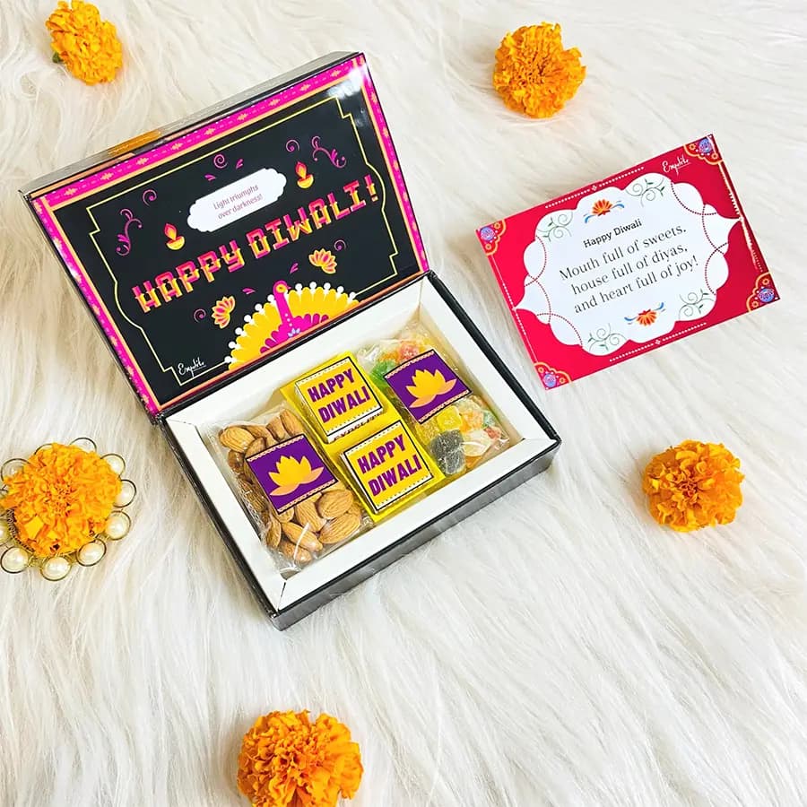 Charming Diwali Chocolate N Healthy Snacks Duo