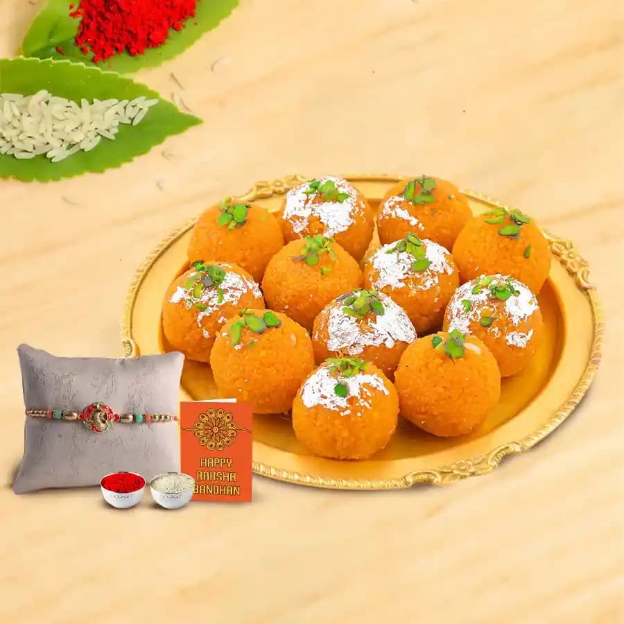 Haldiram’s Pure Ghee Ladoo with Festive Rakhi & Complements