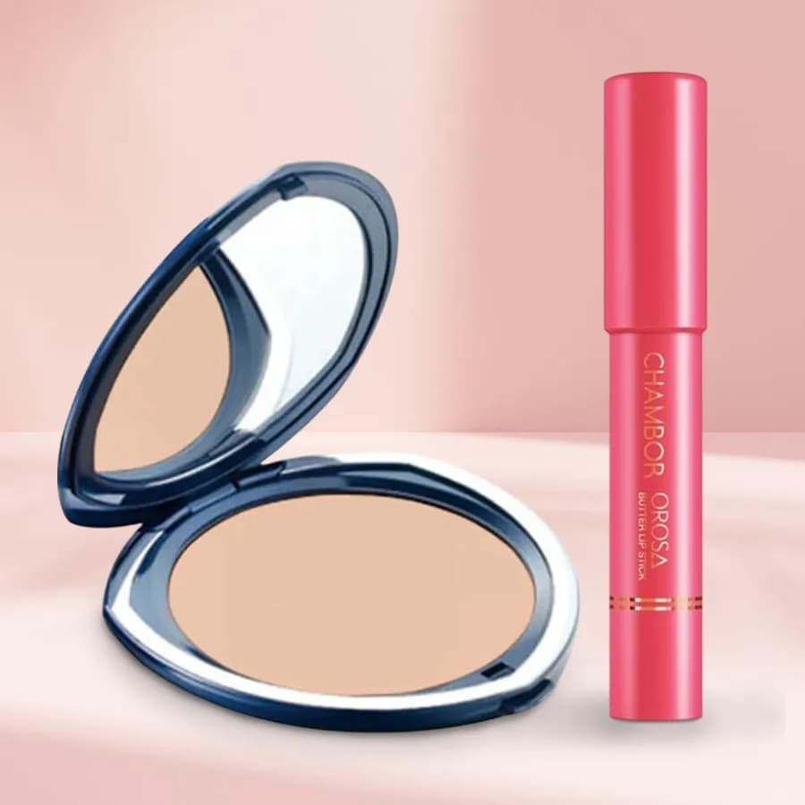 Marvelous Chambor Compact N Lip Stick Set